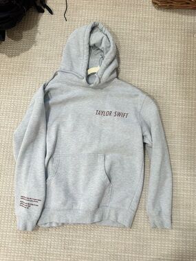 Taylor Swift Light Gray Logo Hoodie - Pullover Sweatshirt